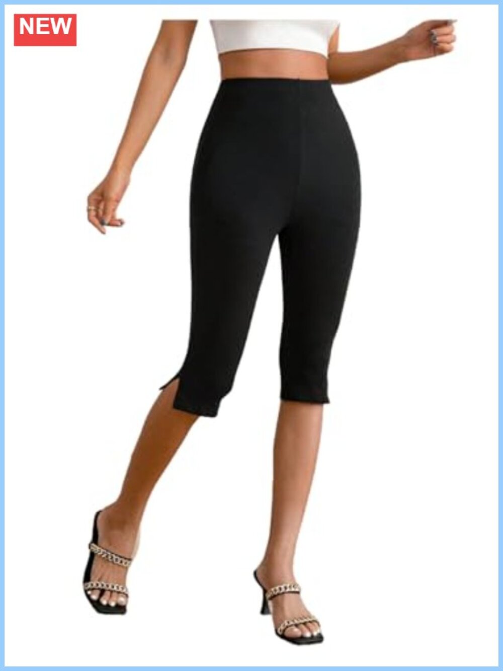 Womens Capri Yoga Pants High Waisted Workout Leggings